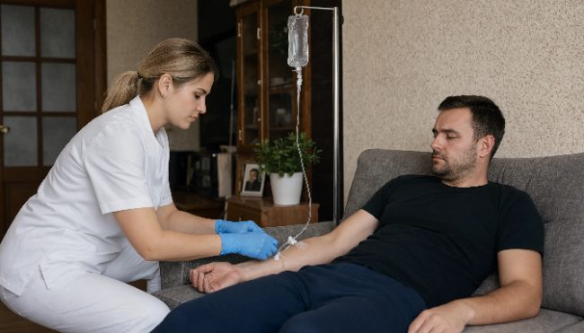 Специалист ведёт наблюдение в стационаре